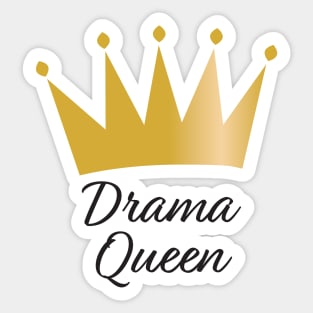 Drama Queen Gold crown Sticker